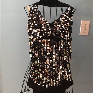 Silver sequined Dance Costume, Youth Large